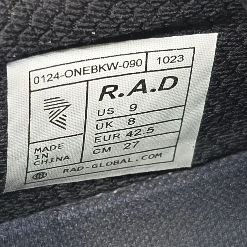 RAD One  Shoes Mens Size 9  Womens 10.5 Black and White